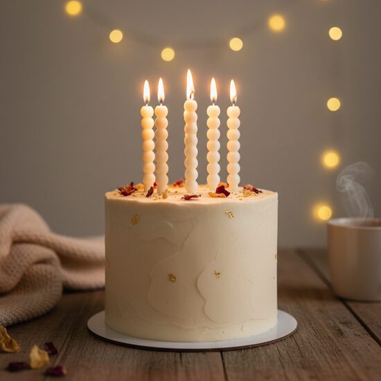 Beeswax Bubble Candles for Cakes, 11 cm 